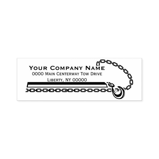 Professioneel sleepbedrijf, sleepdienst  zelfinktende stempel (Design)