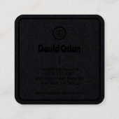 Professioneel sleepdienststuurprogramma zwart vierkante visitekaartje (Achterkant)