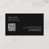 Professioneel, slim ontwerp, QR-code vs. 2 Visitekaartje (Achterkant)