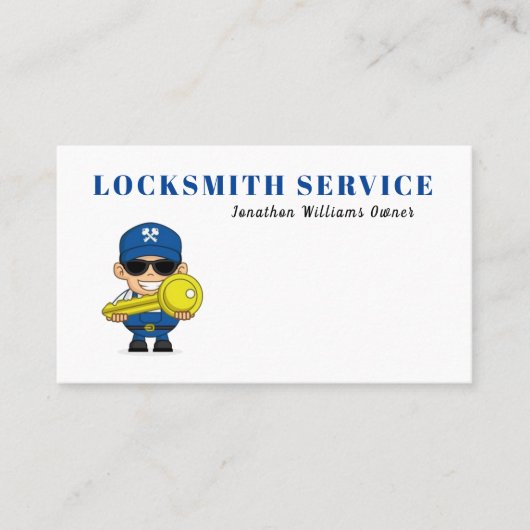 Professioneel Slotenmaker Service Visitekaartje (Voorkant)
