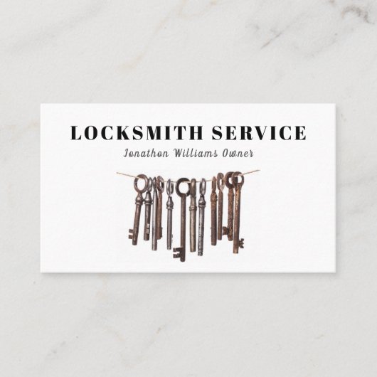 Professioneel Slotenmaker Service Visitekaartje (Voorkant)