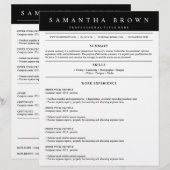 Professioneel sollicitatieresumé (Voorkant / Achterkant)