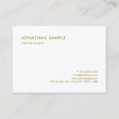 Professioneel, speciaal gepersonaliseerd Gold Whit Visitekaartje (Achterkant)