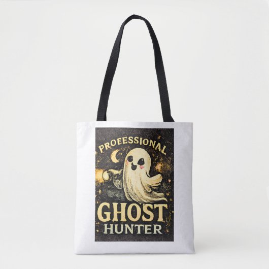 Professioneel spookenjager Funny Halloween Tote Bag (Voorkant)