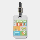 Professioneel Statisticus Iconisch Ontwerp Bagagelabel (Voorkant verticaal)