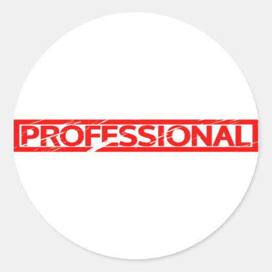 Professioneel Stempel Ronde Sticker (Voorkant)