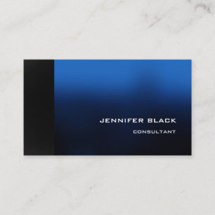 Professioneel stijlvol blauw donkergrijs modern visitekaartje