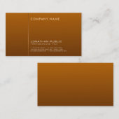Professioneel Stijlvol Bruin Bedrijf Moderne Vlakt Visitekaartje (Voorkant / Achterkant)