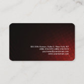 Professioneel stijlvol, bruin rood, modern visitekaartje (Achterkant)