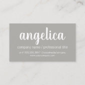 Professioneel stijlvol cursief visitekaartje (Achterkant)