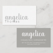 Professioneel stijlvol cursief visitekaartje (Voorkant / Achterkant)