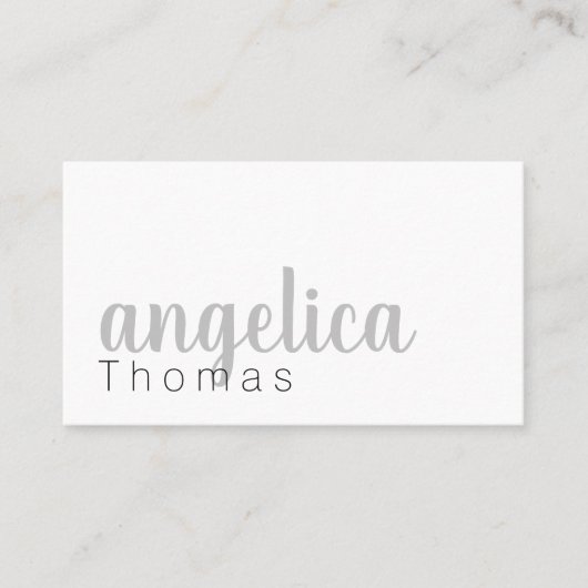 Professioneel stijlvol cursief visitekaartje (Voorkant)