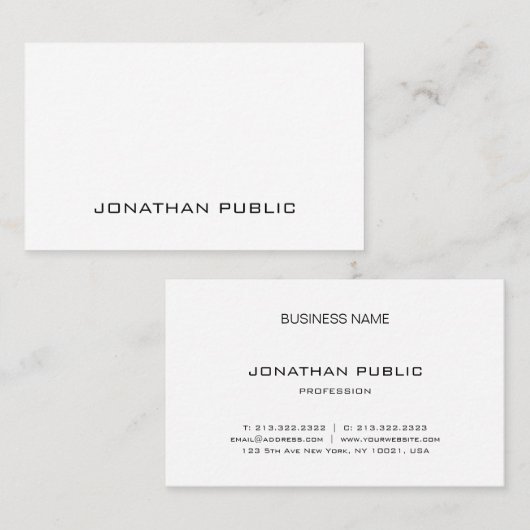 Professioneel, stijlvol design elegant design visitekaartje (Voorkant / Achterkant)