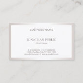 Professioneel, stijlvol design, zilver visitekaartje (Achterkant)