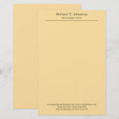 Professioneel Stijlvol Elegant Eenvoudig Modern Be Briefpapier (Voorkant / Achterkant)