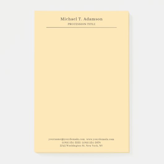 Professioneel Stijlvol Elegant Eenvoudig Modern Be Post-it® Notes (Voorkant)