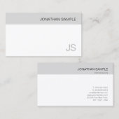 Professioneel Stijlvol Minimalistisch Monogram Dui Visitekaartje (Voorkant / Achterkant)