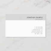 Professioneel Stijlvol Minimalistisch Monogram Dui Visitekaartje (Achterkant)