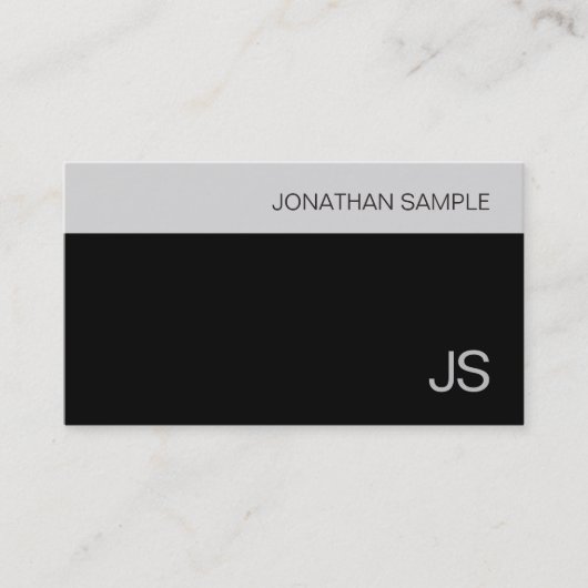 Professioneel Stijlvol Minimalistisch Monogram Dui Visitekaartje (Voorkant)