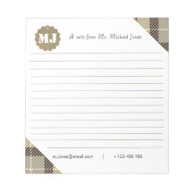 Professioneel, stijlvol monogram script met tartan