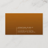 Professioneel Stijlvol Rood Bruin Modern Plain Visitekaartje (Voorkant)