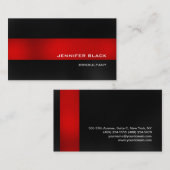 Professioneel stijlvol rood donkergrijs modern visitekaartje (Voorkant / Achterkant)