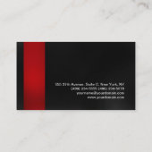 Professioneel stijlvol rood donkergrijs modern visitekaartje (Achterkant)