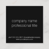 Professioneel Stijlvol (Rood) Vierkante Visitekaartje (Achterkant)