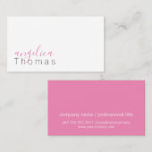 Professioneel Stijlvol (Roze) Visitekaartje (Voorkant / Achterkant)