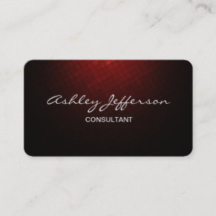 Professioneel Stijlvol Script Trendy Bruin Rood Visitekaartje