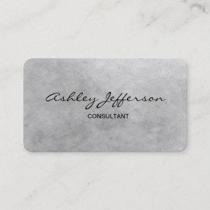 Professioneel stijlvol script Trendy Grey Visitekaartje