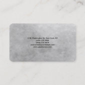 Professioneel stijlvol script Trendy Grey Visitekaartje (Achterkant)