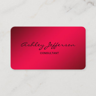 Professioneel stijlvol script Trendy Red Visitekaartje