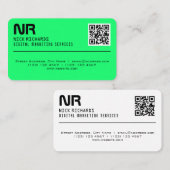 Professioneel, stijlvol, stijlvol, groen visitekaartje (Voorkant / Achterkant)