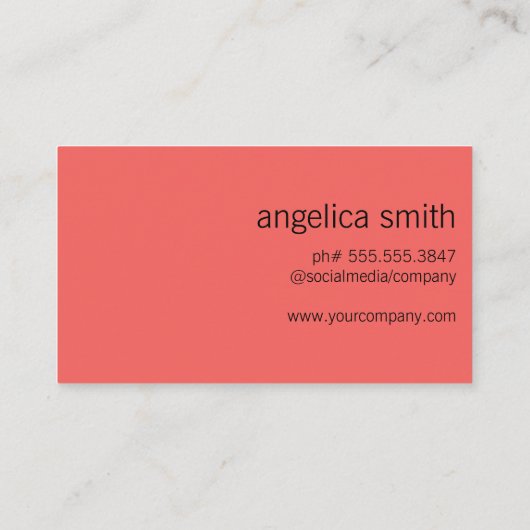 Professioneel stijlvol visitekaartje (Achterkant)