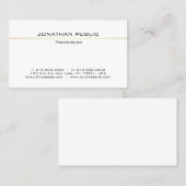 Professioneel, stijlvol, wit, stijlvol, stijlvol,  visitekaartje (Voorkant / Achterkant)