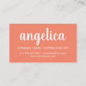 Professioneel stijlvolle cursief visitekaartje (Achterkant)