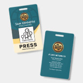 Professioneel Stijlvolle Mondiale Golf Pers Staf F Badge (Voor- en achterkant)