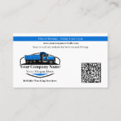 Professioneel stortwagen transportbedrijf QR-code Visitekaartje (Achterkant)