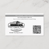 Professioneel stortwagen transportbedrijf QR-code Visitekaartje (Achterkant)