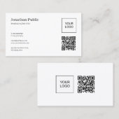 Professioneel Strak QR Code Upload Bedrijfslogo na Visitekaartje (Voorkant / Achterkant)