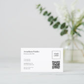 Professioneel Strak QR Code Upload Bedrijfslogo na Visitekaartje (Staand voorkant)