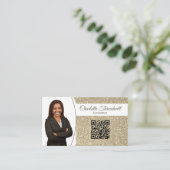 Professioneel subtiel Gold Glitter - Aangepaste fo Visitekaartje (Staand voorkant)