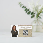 Professioneel Subtiele Gouden Glitter Aangepaste F Visitekaartje (Staand voorkant)