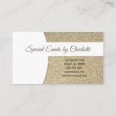 Professioneel Subtiele Gouden Glitter Aangepaste F Visitekaartje (Achterkant)
