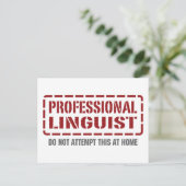 Professioneel taalkundige briefkaart (Staand voorkant)