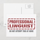 Professioneel taalkundige briefkaart (Voorkant / Achterkant)