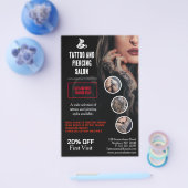Professioneel Tattoo- en Piercing Salon Bedrijf Flyer (Enkel)