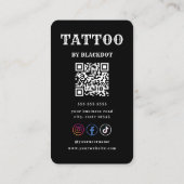 Professioneel Tattoo Studio Ontwerp Tattooist Visitekaartje (Achterkant)