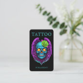 Professioneel Tattoo Studio Tattoo Winkel QR Code Visitekaartje (Staand voorkant)